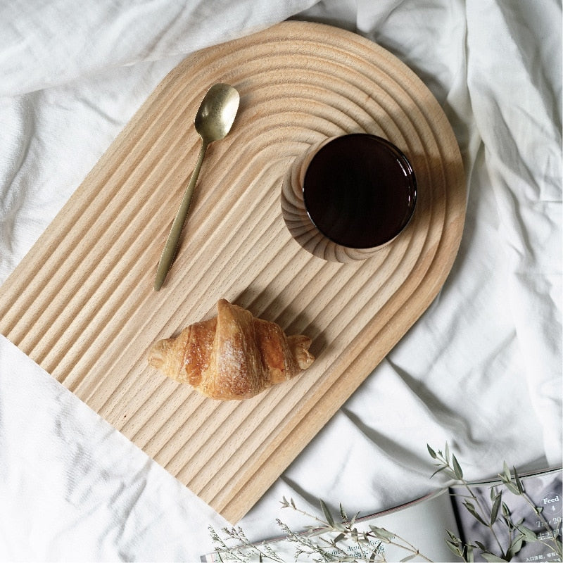Nordic Groove Wooden Tray HotHomeGadgets
