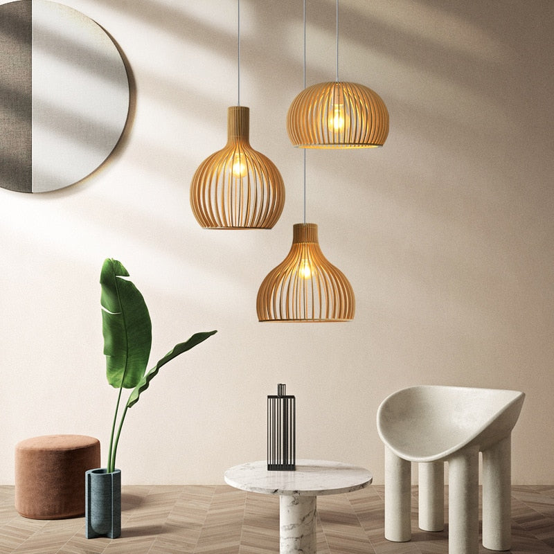 Modern Wooden Pendant Lamp Hothomegadgets
