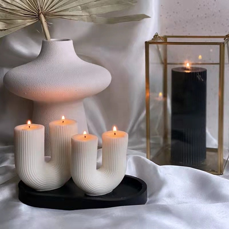 U-Shaped Geometric Scented Candle HotHomeGadgets