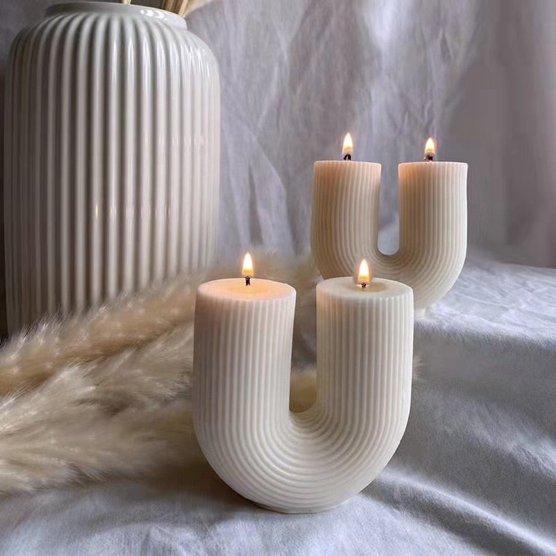 U-Shaped Geometric Scented Candle HotHomeGadgets