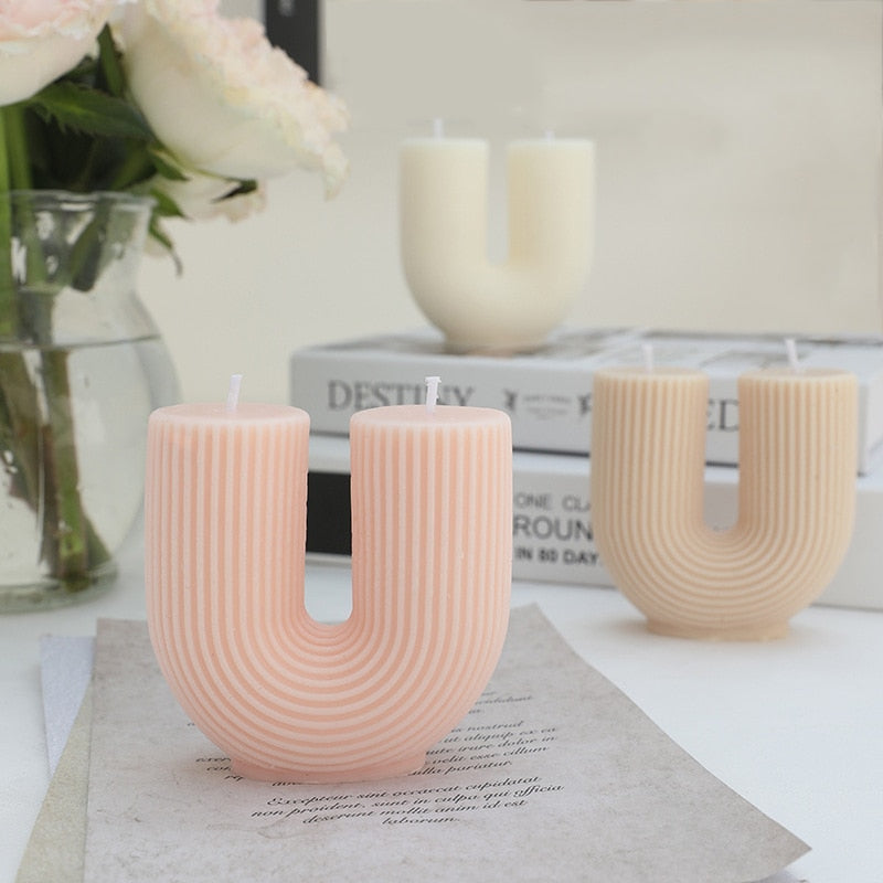 U-Shaped Geometric Scented Candle HotHomeGadgets