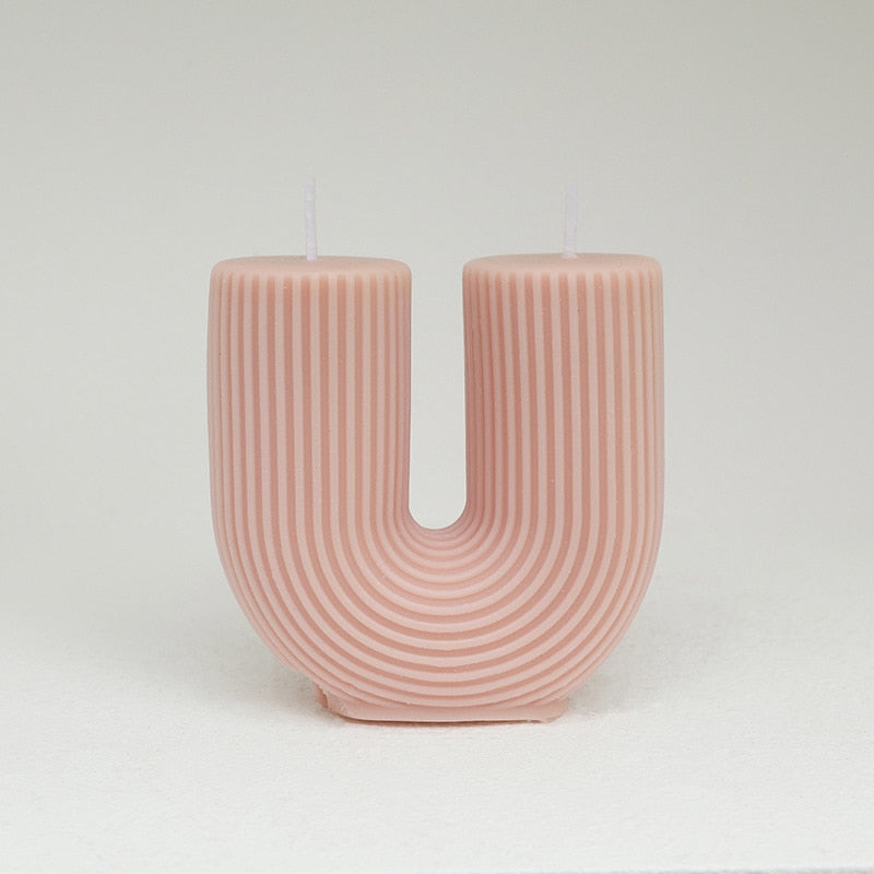 U-Shaped Geometric Scented Candle HotHomeGadgets