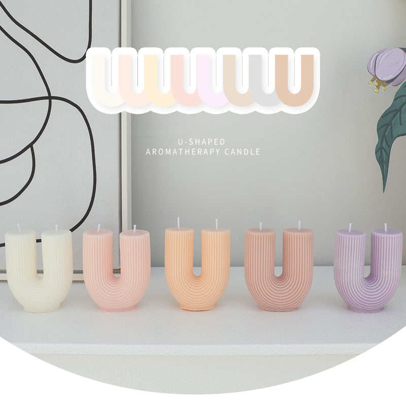 U-Shaped Geometric Scented Candle HotHomeGadgets