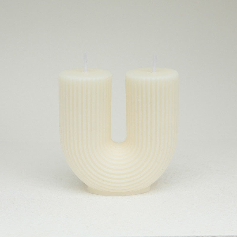 U-Shaped Geometric Scented Candle HotHomeGadgets