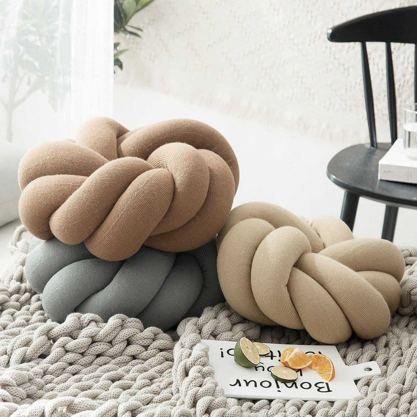 Cotton Hand Knot Pillow Hothomegadgets