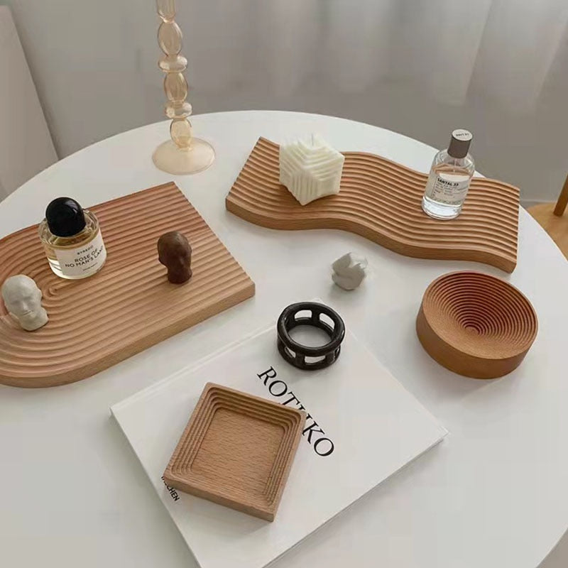 Nordic Groove Wooden Tray HotHomeGadgets