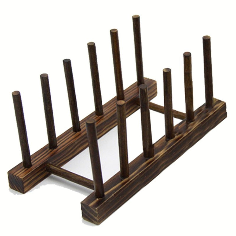 Bamboo Dish Plate Rack Hothomegadgets