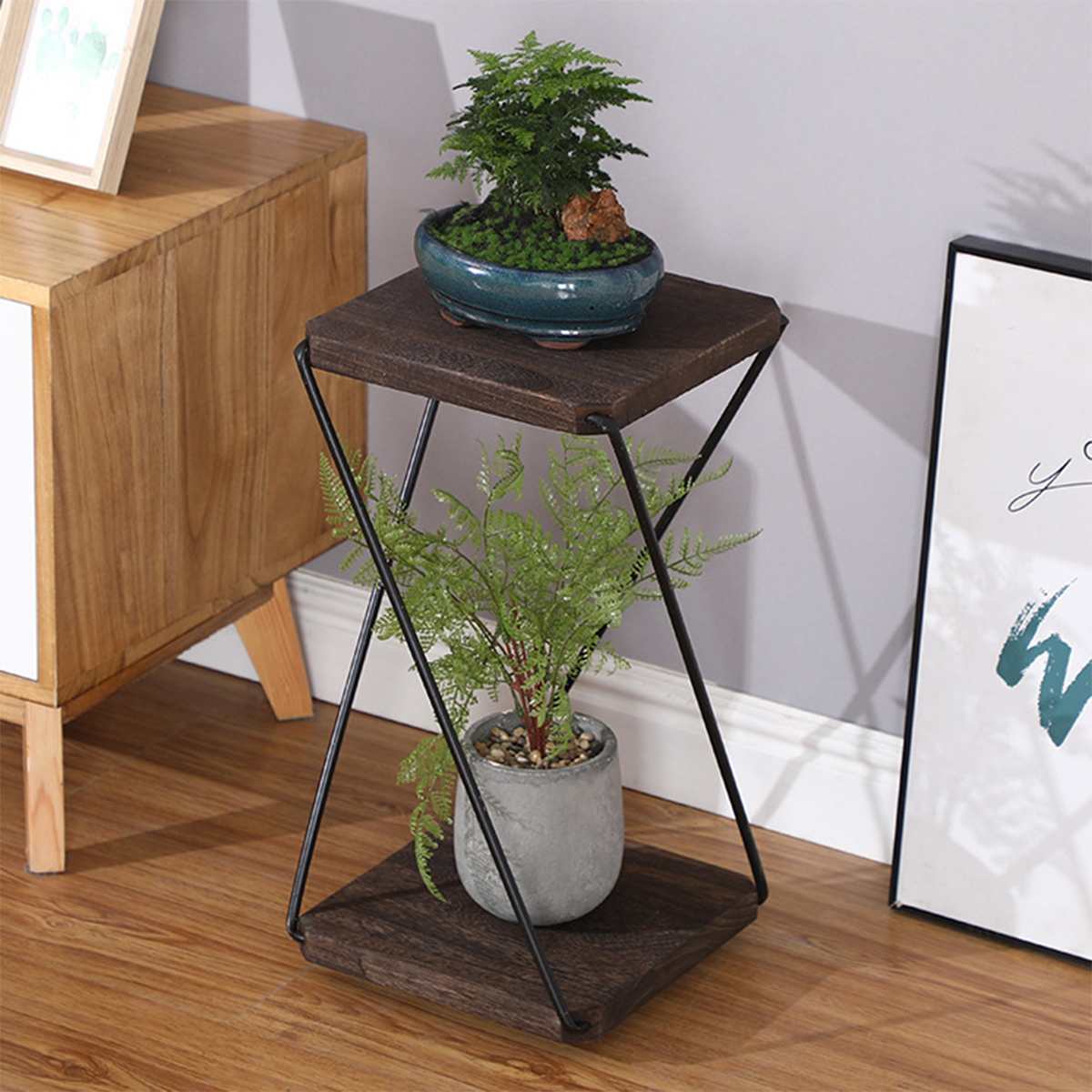 2-Tier Metal Plant Stand HotHomeGadgets