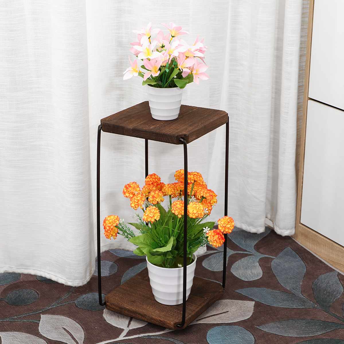 2-Tier Metal Plant Stand HotHomeGadgets